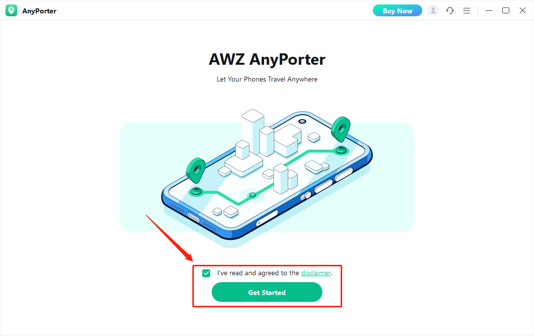 How to turn off location on Snapchat with AWZ AnyPorter