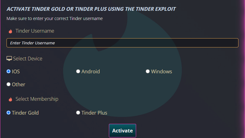 How to get Tinder Gold for free using Tinder Gold ID generator
