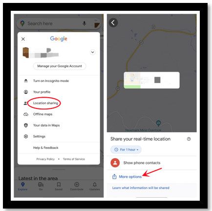 How to share locations on WhatsApp from Google Maps by sending a live location 1