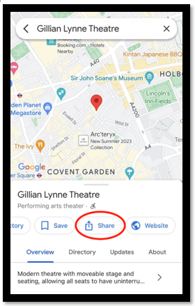 How to share locations on WhatsApp from Google Maps from iPhone