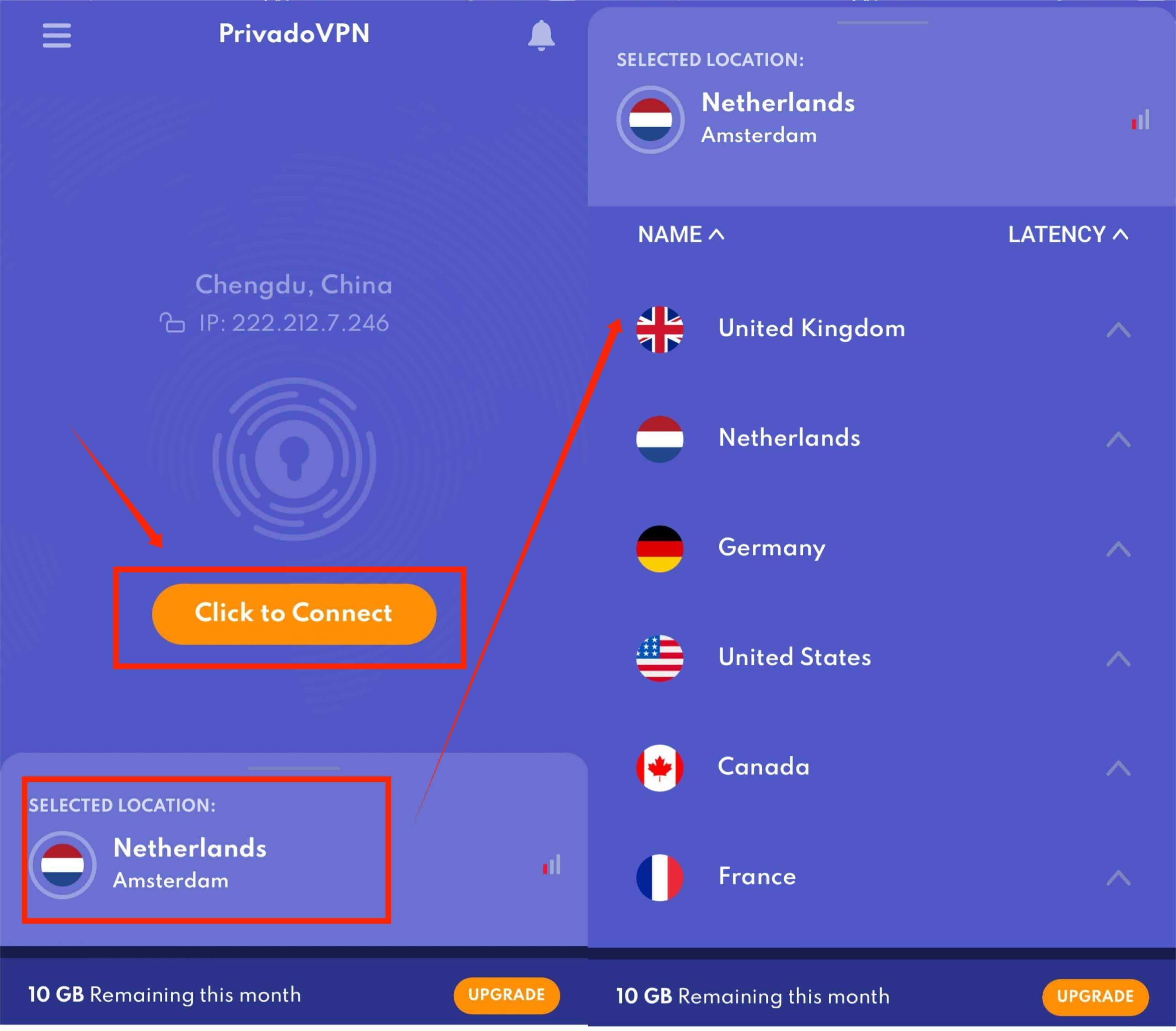 How to use VPN location changer ProvadoVPN