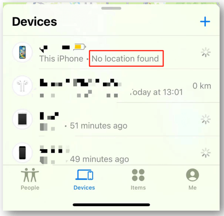 No location found VS location not available 1